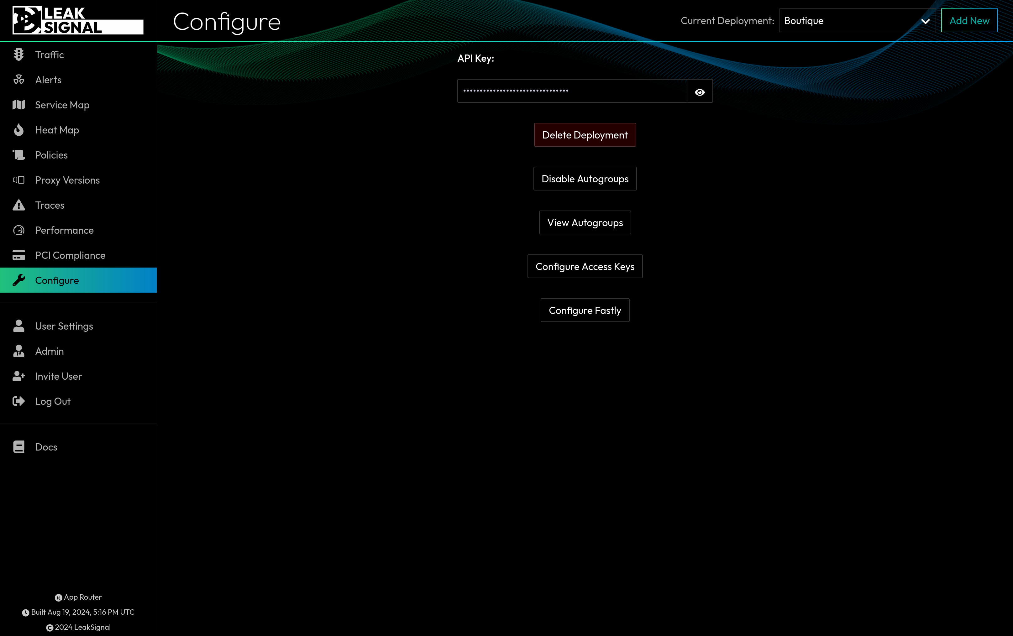 Configure